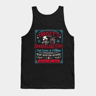 Frosty Snowflake Christmas Embrace the Holiday Snowman Tank Top